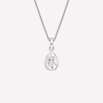 Tear Drop 92.5 Sterling Silver Necklace