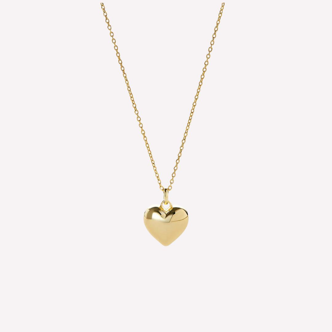 Pure Love Golden Heart Pendant in 92.5 Sterling Silver