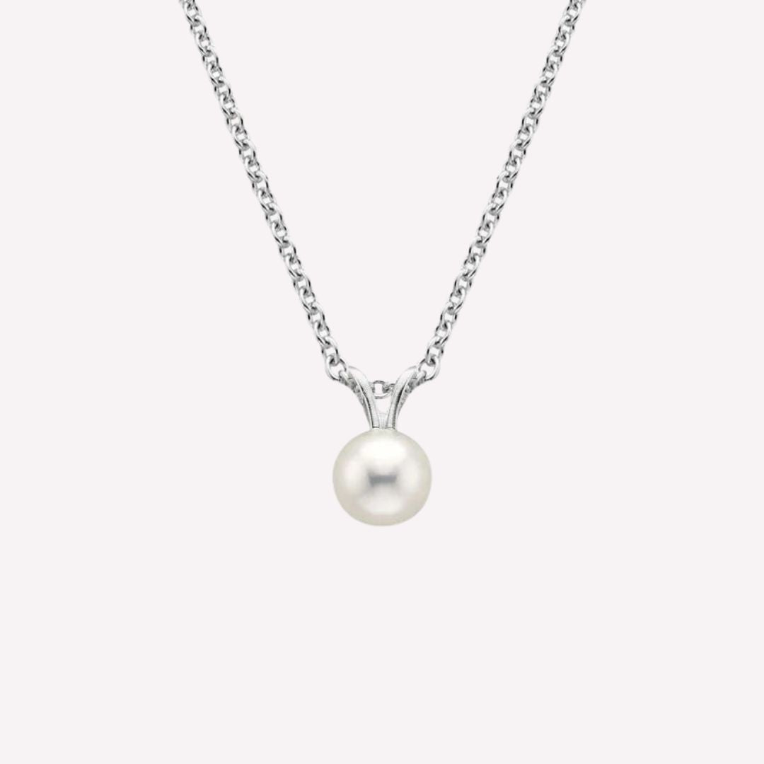Elegant Pearl Pendant with 92.5 Sterling Silver Chain