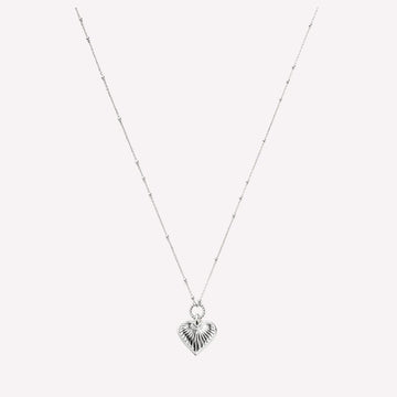 Sunshine Heart Pendant with 92.5 Sterling Silver bead Chain