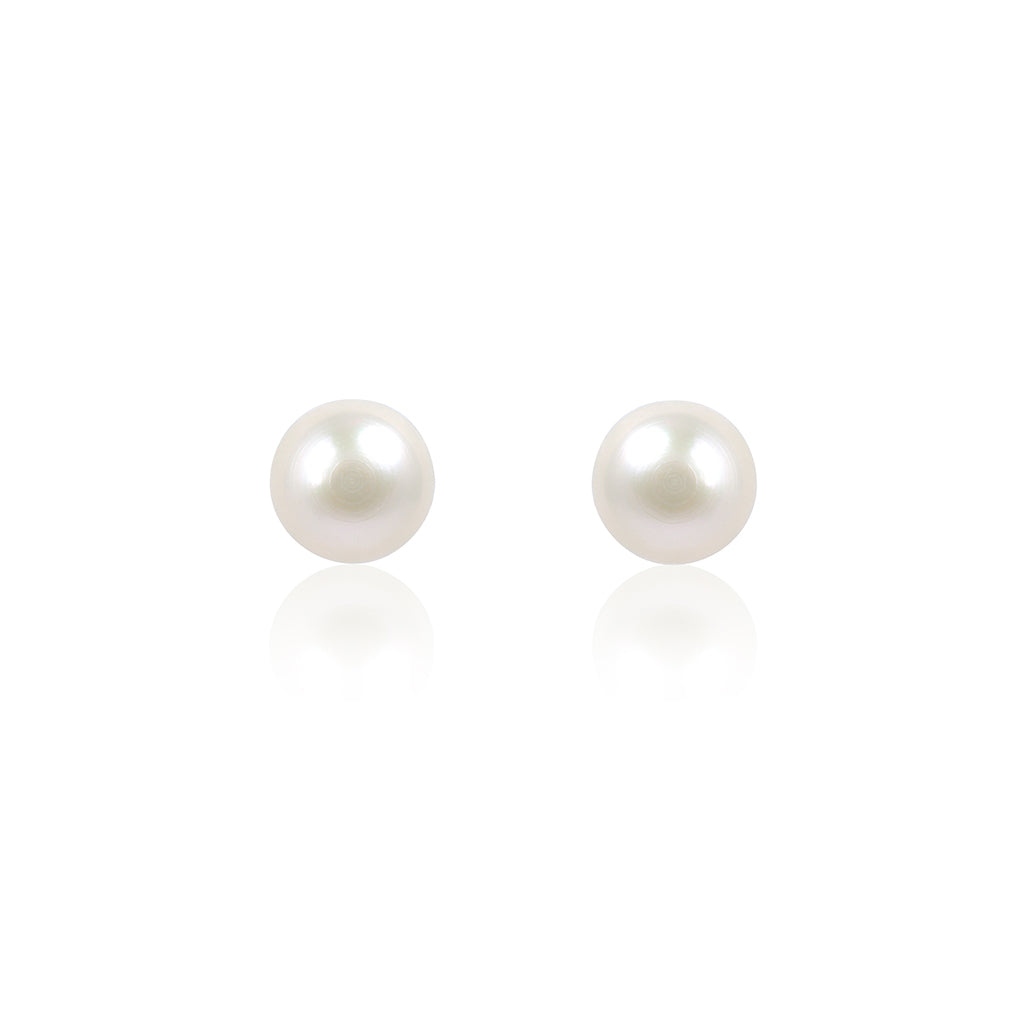 Classic Pearl Solitaire Earrings