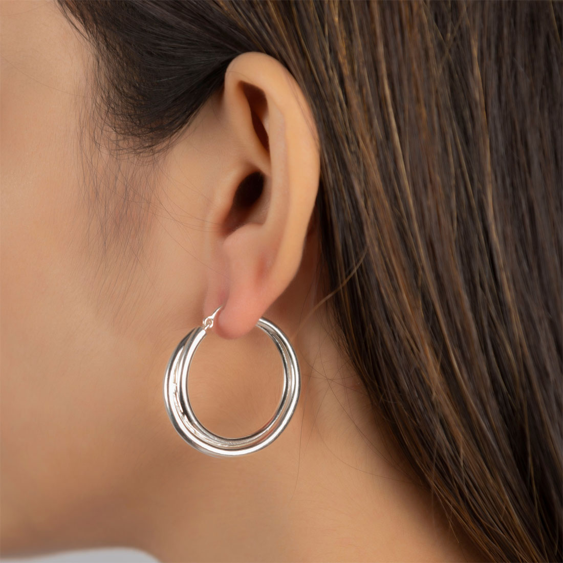 Embrace Simplicity Silver Hoop Earrings