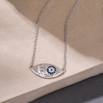 Evil Eye Initial Necklace