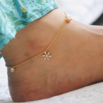 Daisy Love Anklet in 92.5 Sterling Silver