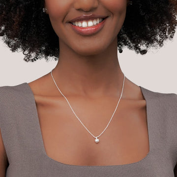 Elegant Pearl Pendant with Sterling Silver Chain