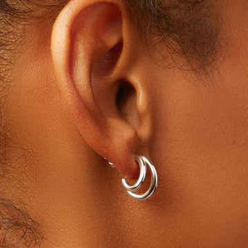 Harmony Duo Earrings in Sterling Silver