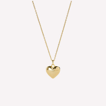 Pure Love Golden Heart Pendant in Sterling Silver