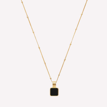 Black Onyx Lucy Sterling Silver Necklace