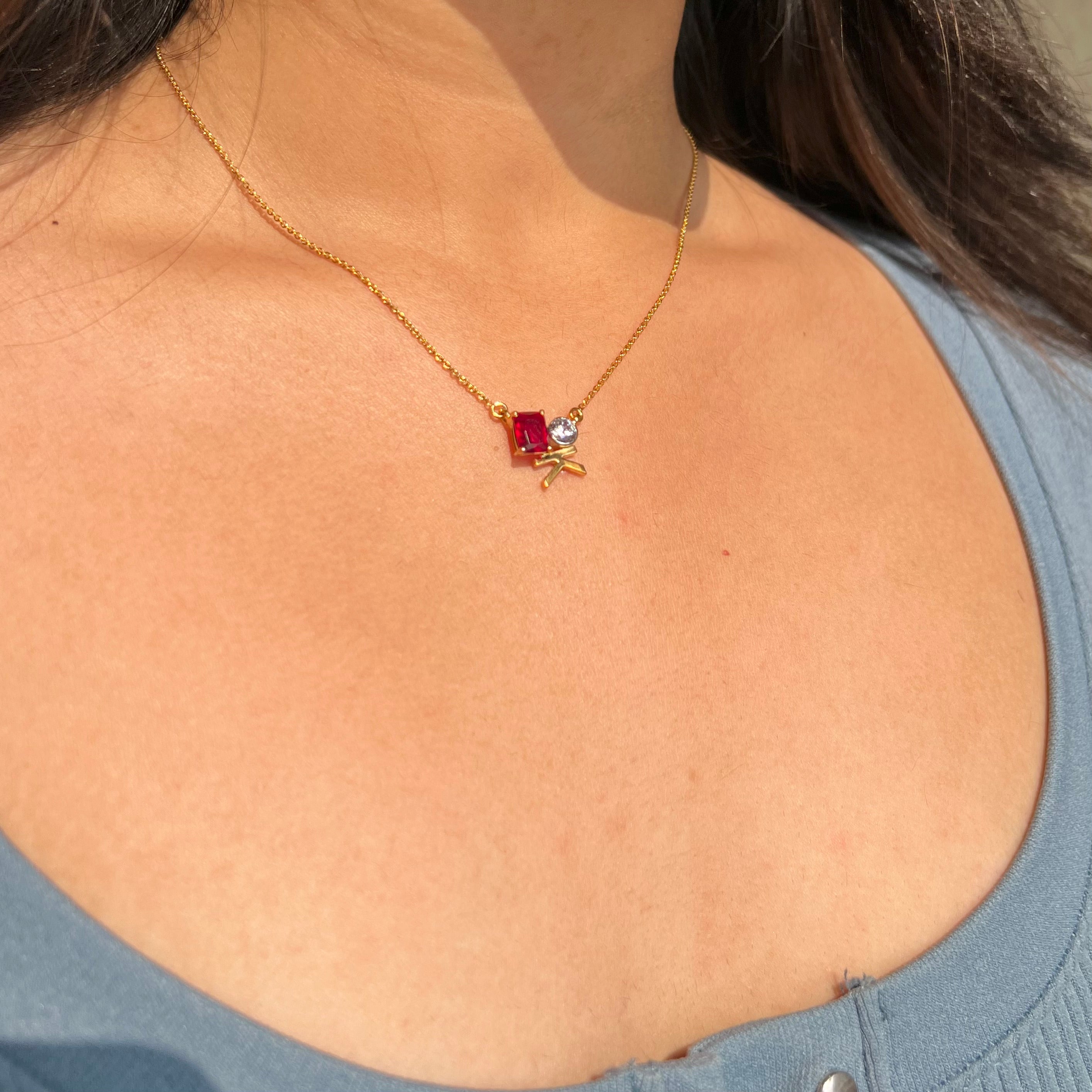 Buy 14K White Gold Ruby Necklace, Ruby Solitaire Necklace, 6mm Bezel Set  Round Ruby Necklace in 14K Gold , July Birthstone, Gemstone Online in India  - Etsy