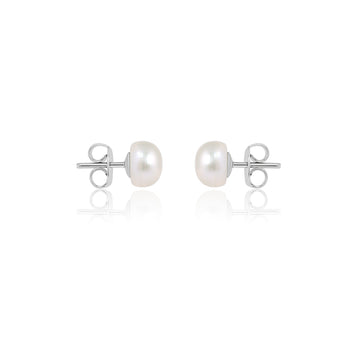 Classic Pearl Solitaire Earrings