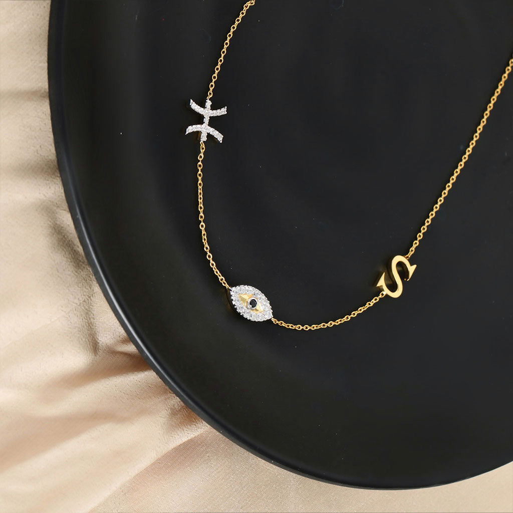 Amazon.com: Dainty Sideways Initial Necklace For Women Personalized 18K Gold  Plated Letter Necklace Custom Name Necklace Customized Jewelry Birthday  Gifts for Girls (Dainty Initial Necklace-01) : Handmade Products