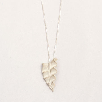 Silver Poplar Leaf Pendant